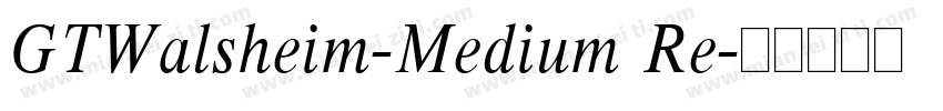 GTWalsheim-Medium Re字体转换